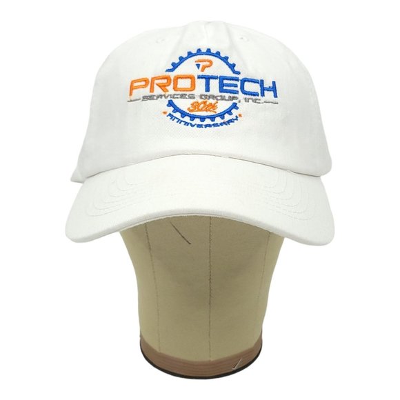 Hit Wear ProTech Services Group Strapback Cap Trucker Hat 30th Anniversary White - Picture 5 of 12